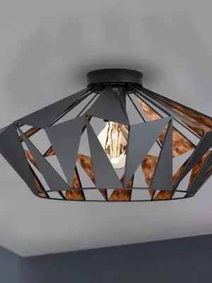 Akční Nabídka Stropní světlo Carlton, Ø 47 cm, černá/měď