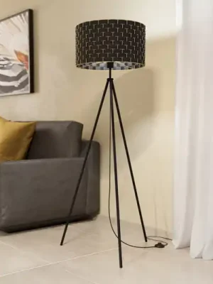 Koupit Online Stojací lampa Marasales z textilu, trojnožka