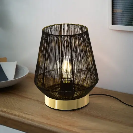 Nejprodávanější Stolní lampa Escandidos, černá/zlatá
