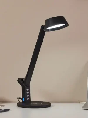 LED stolní lampa Banderalo stmívatelná QI černá Levný