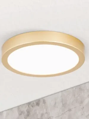 LED stropní světlo Vika, kulaté, zlatá mat, Ø 18cm Tovární Cena