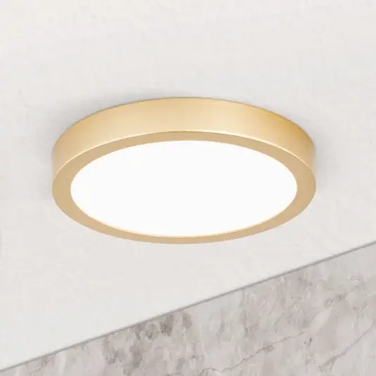 LED stropní světlo Vika, kulaté, zlatá mat, Ø 18cm Tovární Cena