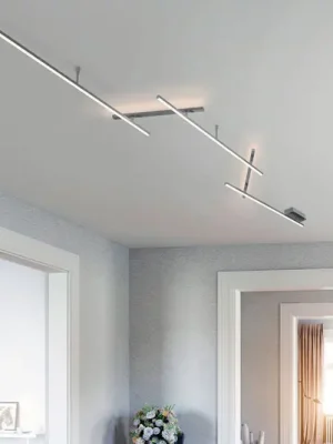Otočné LED stropní svítidlo Indira, stmívač nikl Nejprodávanější