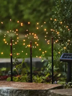 Výprodej LED solární lampa Firework sada se zapich. hroty