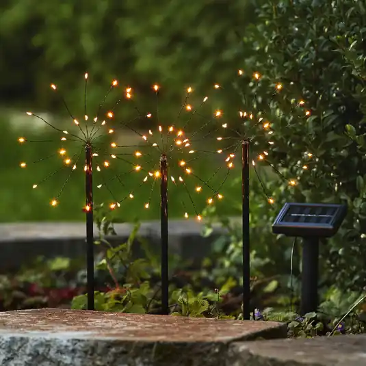 Výprodej LED solární lampa Firework sada se zapich. hroty