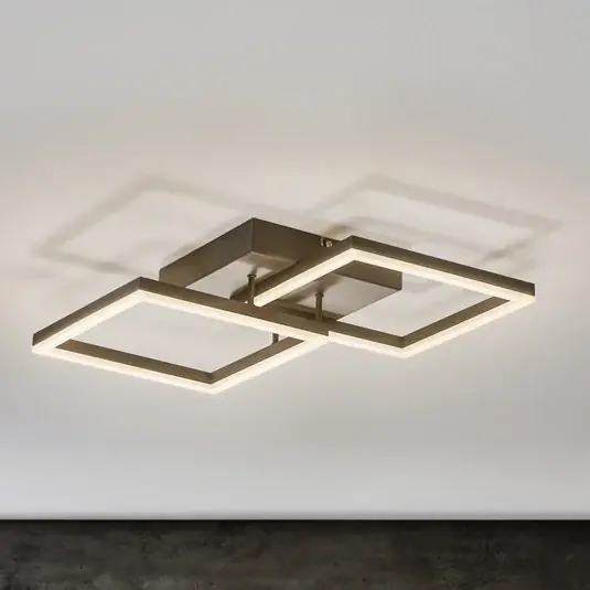 Rychlé Dodání LED stropní světlo Bard 45x45 cm 2ž., antracit