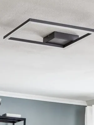 LED stropní svítidlo Bard, 42x42 cm, antracit Výprodej