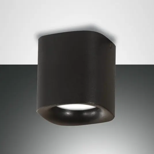 Koupit Online Stropní světlo Smooth, jeden zdroj, černá, IP44