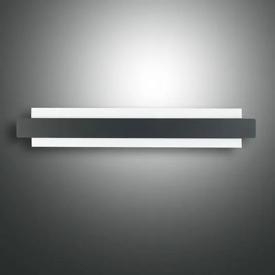 Sleva LED nástěnné světlo Regolo s kovovým čelem černá