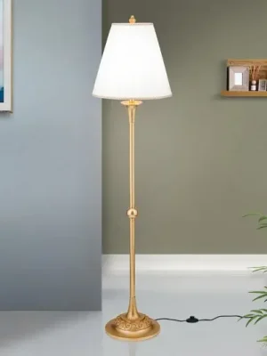 Sleva Stojací lampa Donata s plisovaným stínidlem