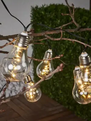 Časově Omezené Solární světelný řetěz LED Glow, čirý, teplá bílá, délka 190 cm