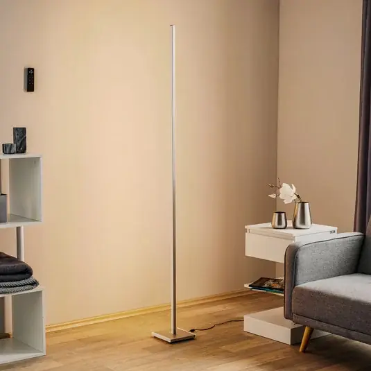 Funkční stojací lampa LED Orix v bílé barvě, 180 cm Finální Výprodej
