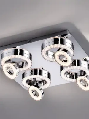 Koupit Online Čtvercové LED stropní svítidlo Tim s 8 prstenci