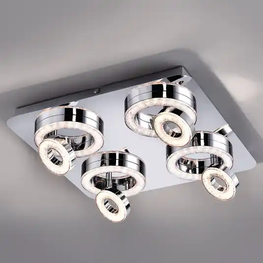 Koupit Online Čtvercové LED stropní svítidlo Tim s 8 prstenci