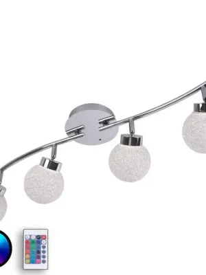 Sleva LED stropní svítidlo Miko, čtyřbodové, podlouhlé