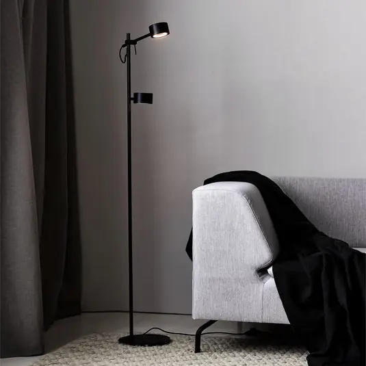 Přímo Od Výrobce LED stojací lampa Clyde, dva zdroje se stmívačem