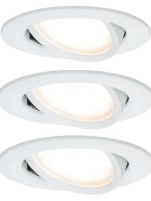 Aktuální LED bodovka Paulmann Nova Coin, 3 ks, z hliníku, otočná, 2 700 K