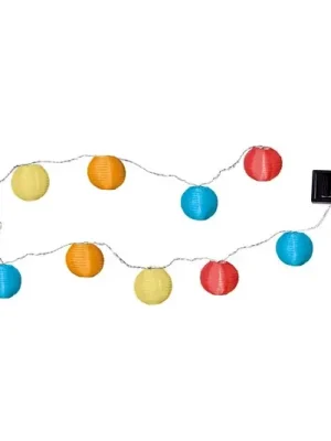 Zlevněný Barevný LED solární řetěz s 10 lampiony