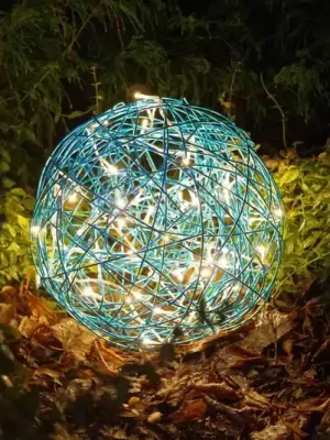 Vysoce Kvalitní LED 3D designový míč Galax Fun, Ø 30 cm, modrý
