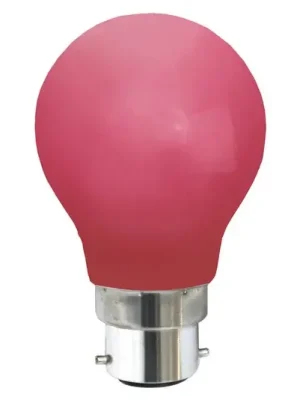 B22 0,9W LED žárovka, červená Časově Omezené