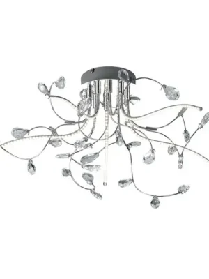 Stropní světlo Crystal, chrom, 54 cm Cenově Výhodný