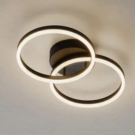 Rychlé Dodání LED stropní světlo Giotto, dva zdroje, černá