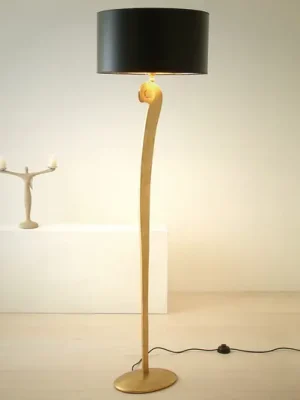Stojací lampa Lorgolioso ve zlato-černé barvě Víkendová Akce