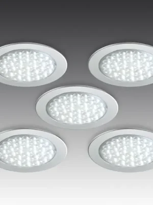 Značkový R 68-LED podhledové bodové svítidlo v nerezovém provedení, sada 5 ks