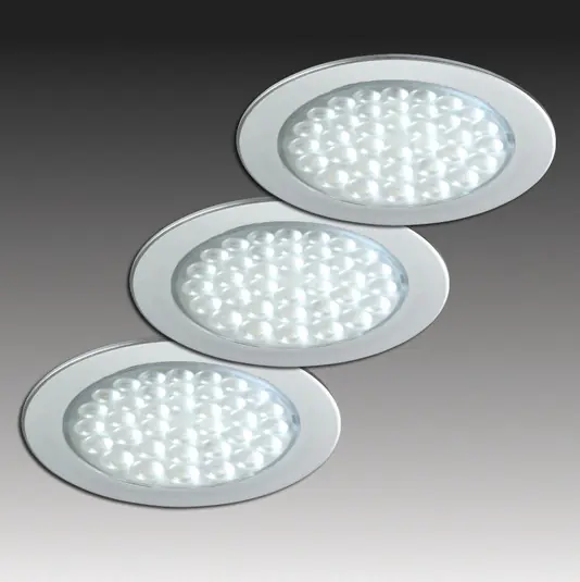 Speciální Cena R 68-LED podhledové bodové svítidlo v nerezovém provedení, sada 3 ks