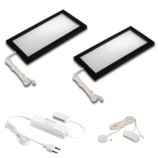 Bezpečná Platba LED podhledové světlo Sky Dimmer 2er 4 000K černá