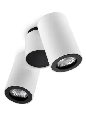 Bezpečná Platba LEDS-C4 Pipe stropní spot dva zdroje bílá-černá