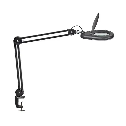 Výprodej MAULviso LED lupa, černá, výška 50 cm, svorka