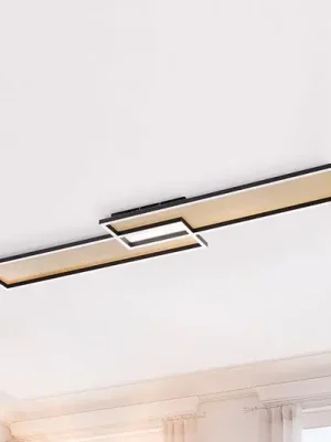 Kup Teď LED stropní světlo Amara, dva obdélníky, černá