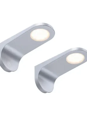 LED lampička pod skříňku Amon, stříbrná, délka 15 cm, sada 2 kusů, stmívatelná Cenově Výhodný