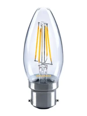 LED žárovka svíčka B22 4,5W 827 čirá Vrácení Zdarma