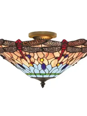 Stropní svítidlo Dragonfly ve stylu Tiffany Jen Po Omezenou Doba