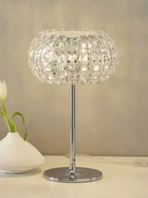 Akce Stolní lampa DIAMOND s křišťály 24 cm