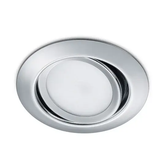Kulatý vestavný LED reflektor Rila v chromu Aktuální