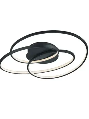 LED stropní světlo Gale, 60 cm, černá matná Levný