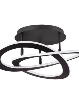 LED stropní světlo Charlie, Ø 52 cm, černé Přímo Od Výrobce