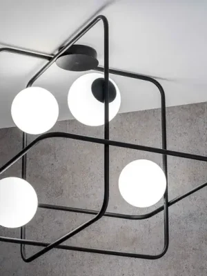 Stropní svítidlo Intrigo square black Nová Kolekce