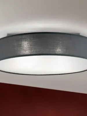 Šedé stropní světlo Ufo s lněným stínidlem Dokud Zásoby Vydrží