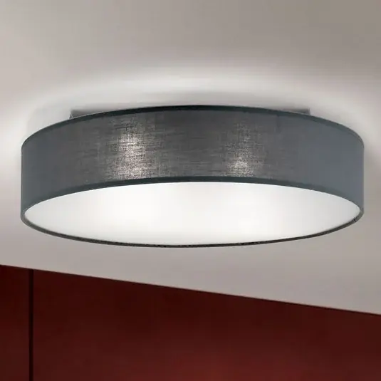 Šedé stropní světlo Ufo s lněným stínidlem Dokud Zásoby Vydrží