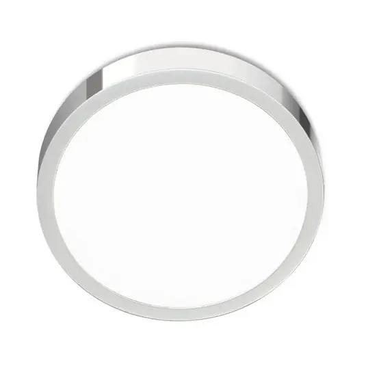 LED stropní svítidlo Bully, chrom, Ø 14 cm Akce