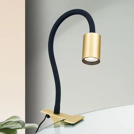 LED světlo se svorkou Kurt mosaz matná Must-Have