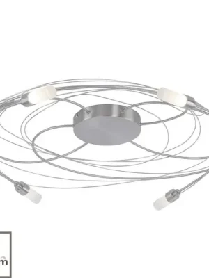 Vysoce Kvalitní Stropní světlo Nelia s LED 6fl Ø 60 cm ocel