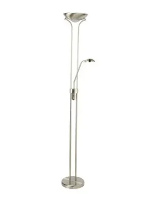 Jen Po Omezenou Doba LED stojací lampa Mother & Child, stříbrná, čtecí lampa, stmívatelná