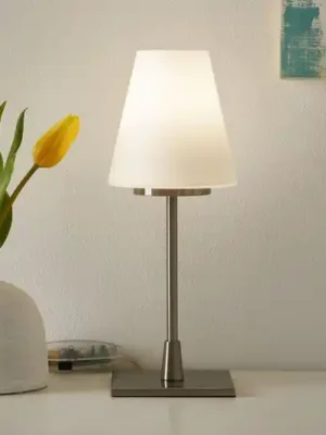 Stolní lampa Lucy Big s dotykovou funkcí, bílá Zlevněný