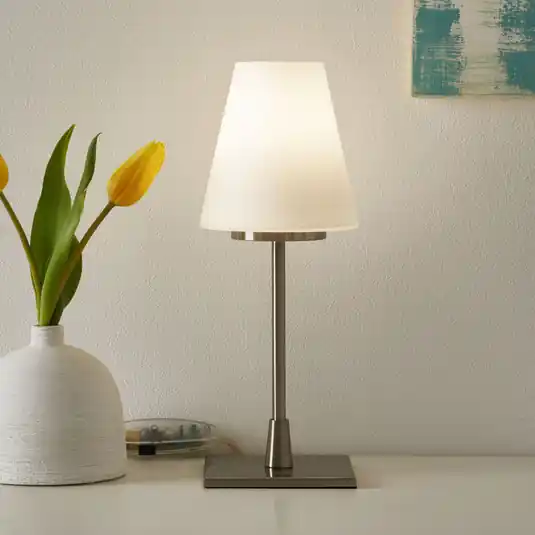 Stolní lampa Lucy Big s dotykovou funkcí, bílá Zlevněný