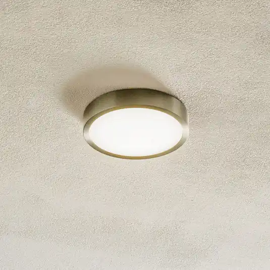Sleva Stropní svítidlo Bully LED, matný nikl, Ø 14 cm